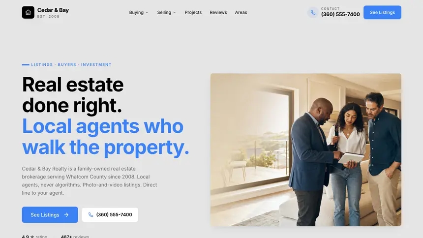 Real Estate Friendly Minimal demo website thumbnail