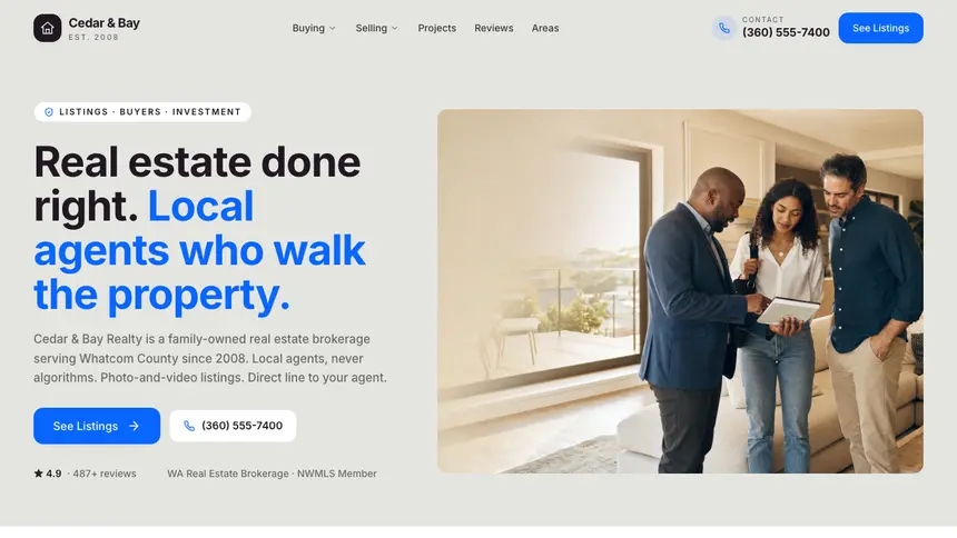 Real Estate Visual Discovery demo website thumbnail