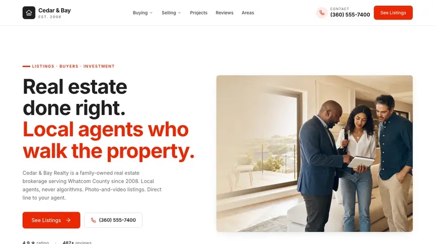 Real Estate Technical Clean demo website thumbnail