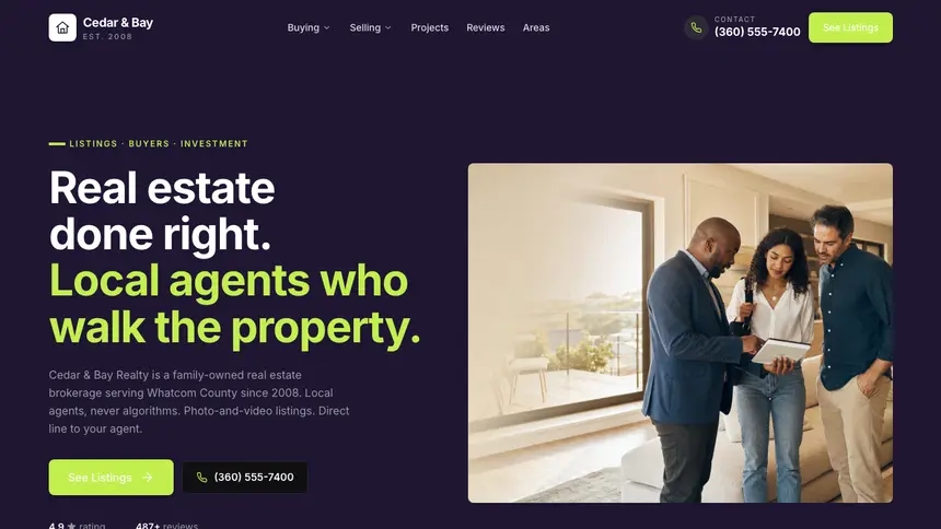 Real Estate Focused Monitor demo website thumbnail