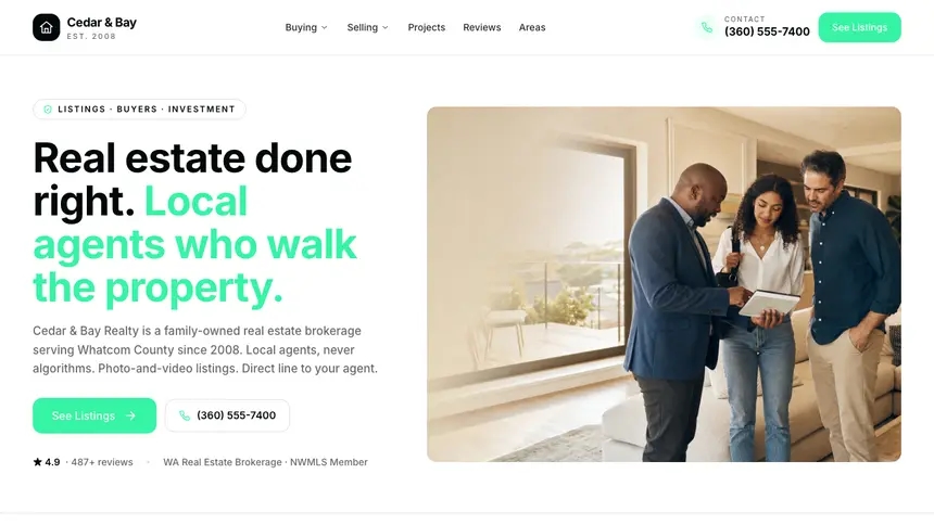 Real Estate Commerce Ready demo website thumbnail