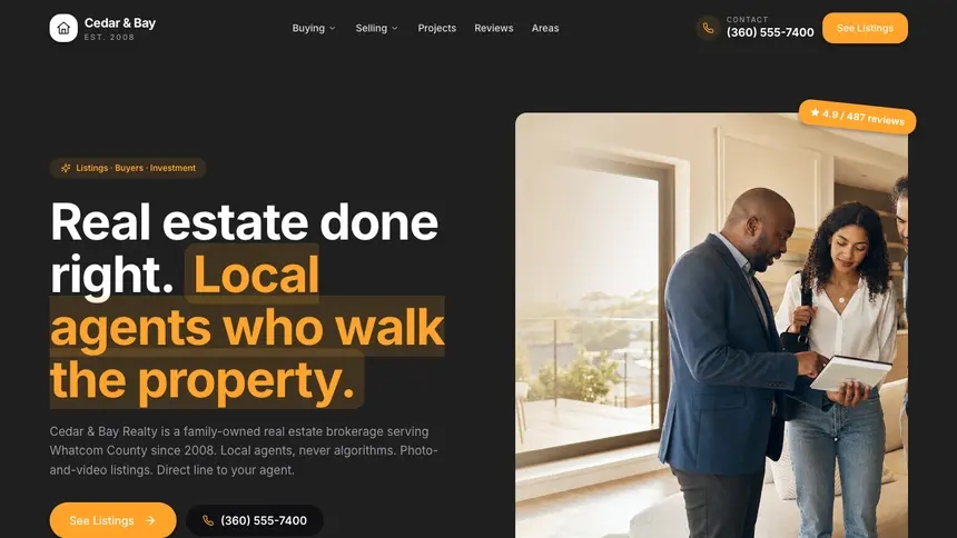 Real Estate Vibrant Media demo website thumbnail