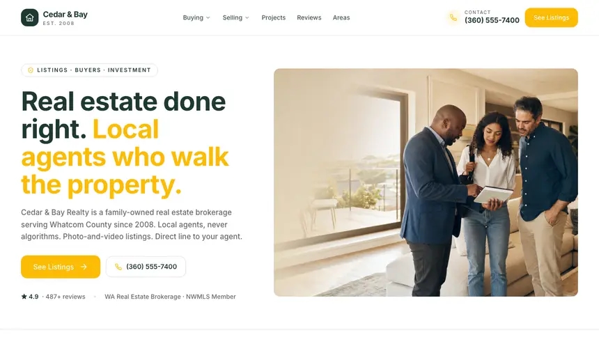 Real Estate Warm Retail demo website thumbnail