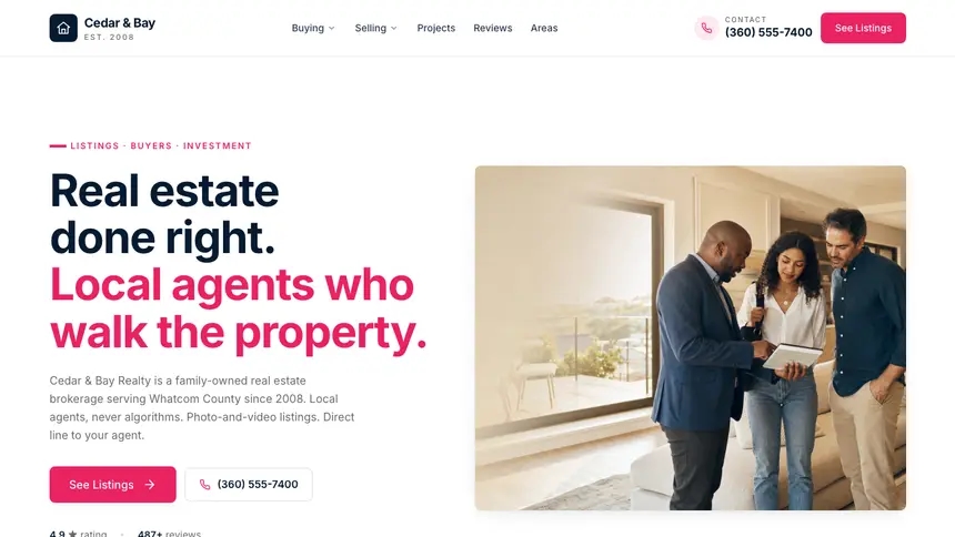 Real Estate Polished Gradient demo website thumbnail