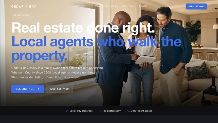 Real Estate Futuristic Minimal demo website thumbnail