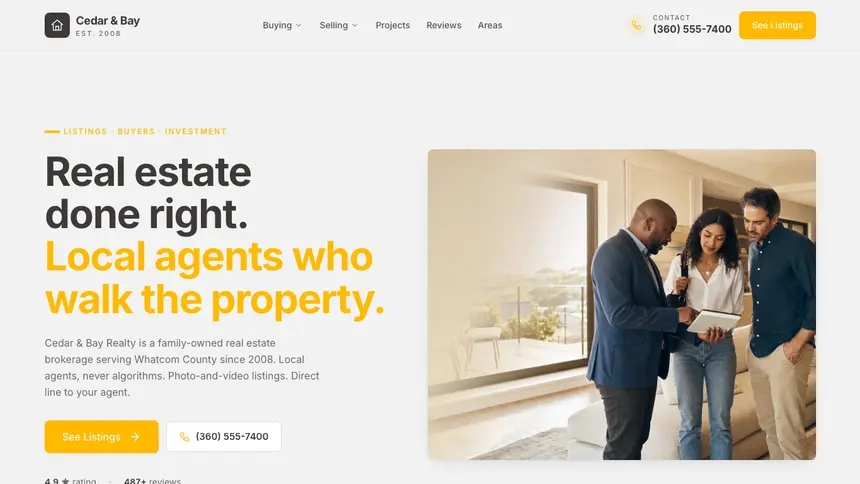Real Estate Energetic Tech demo website thumbnail