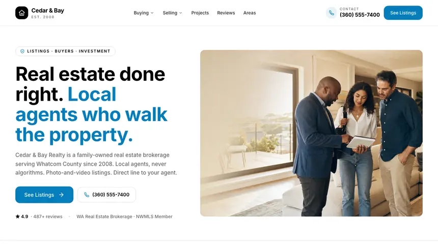 Real Estate Editorial Bold demo website thumbnail