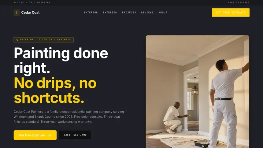 Painting Bold Contrast demo website thumbnail
