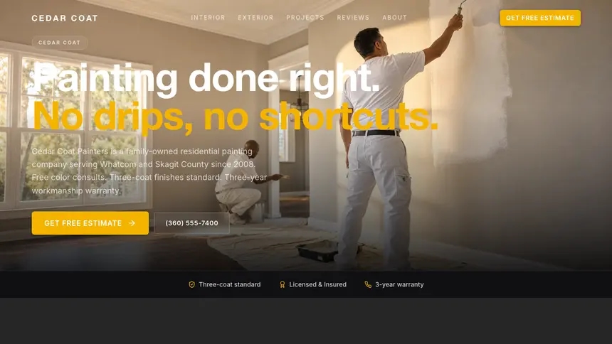 Painting Performance Accent demo website thumbnail