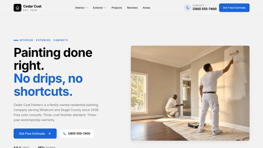 Painting Calm Professional demo website thumbnail