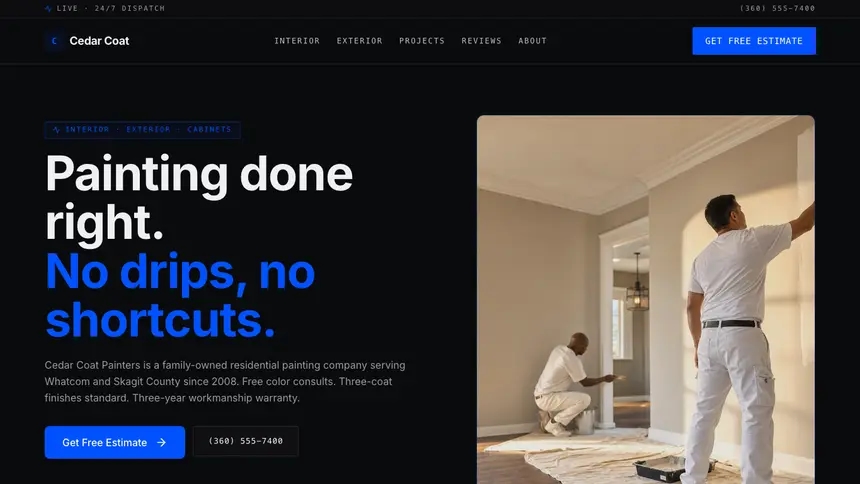 Painting Trusted Finance demo website thumbnail