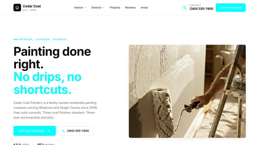 Painting Modular Clean demo website thumbnail