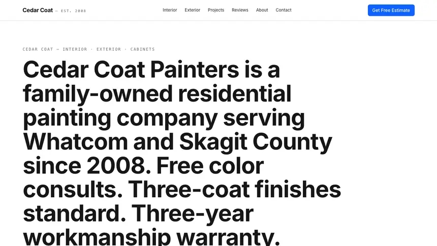 Painting Enterprise Classic demo website thumbnail
