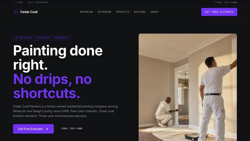 Painting Deep Contrast demo website thumbnail