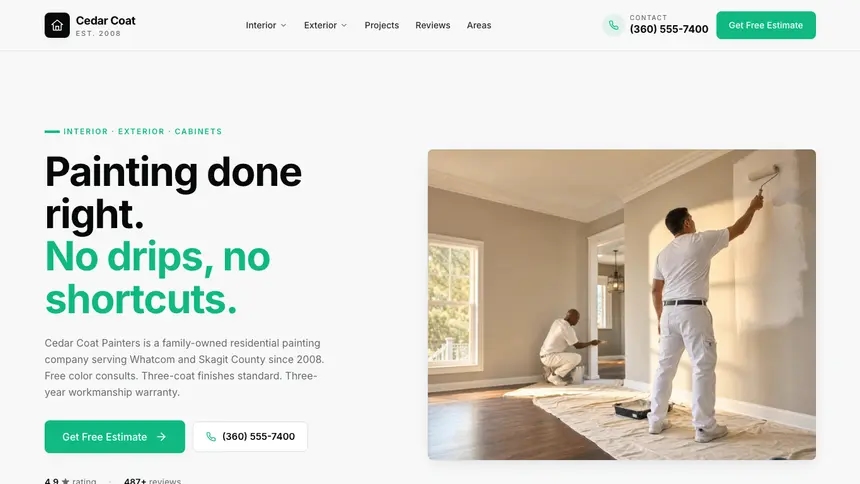 Painting Sleek Minimal demo website thumbnail