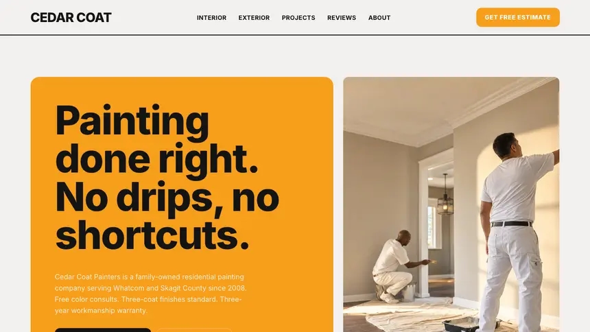 Painting Confident Brand demo website thumbnail