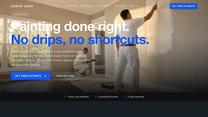 Painting Compact Modern demo website thumbnail