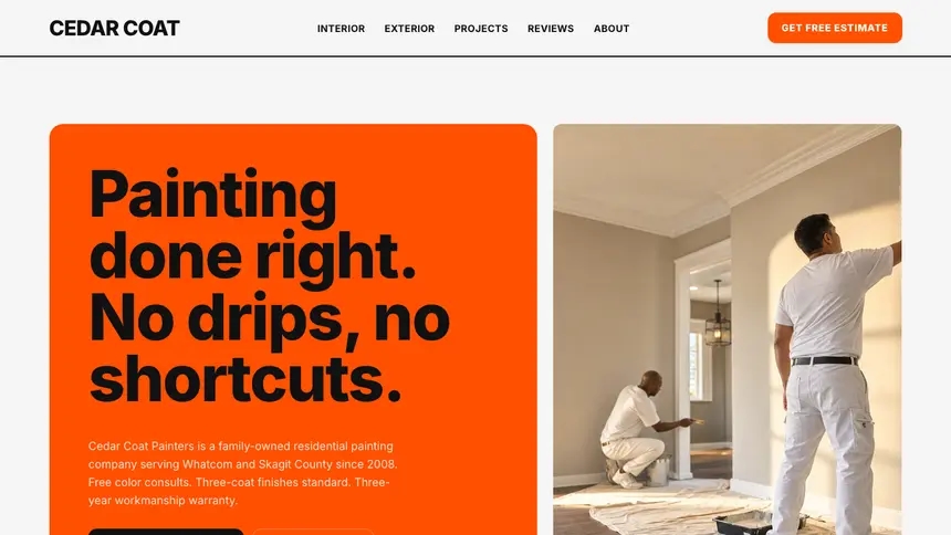 Painting Bold Motion demo website thumbnail