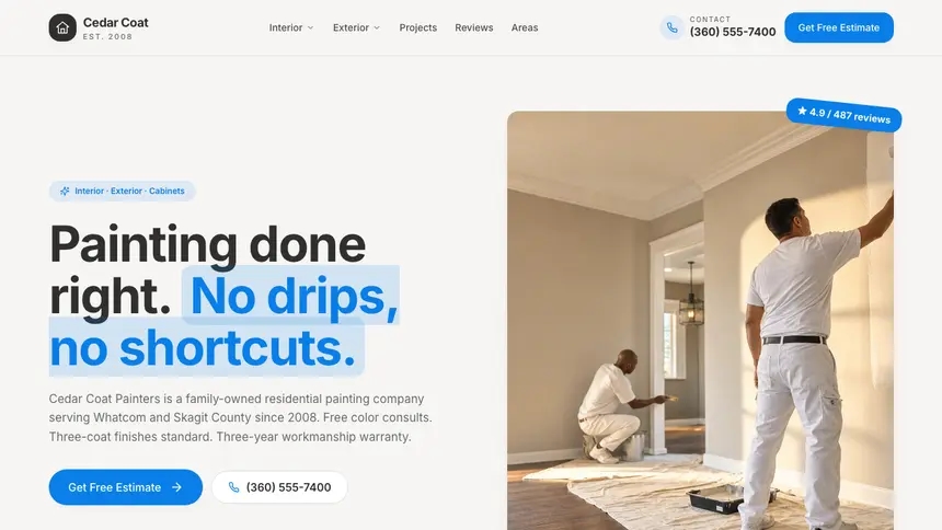 Painting Clean Editorial demo website thumbnail
