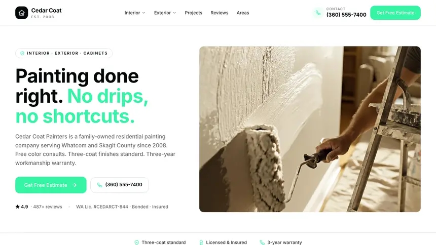 Painting Commerce Ready demo website thumbnail