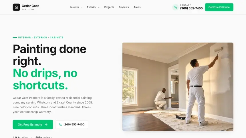 Painting Modern Green demo website thumbnail