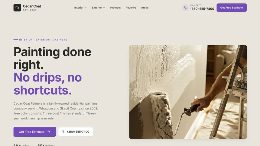 Painting Sleek Premium demo website thumbnail
