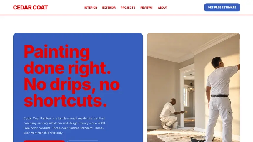 Painting Confident Telecom demo website thumbnail