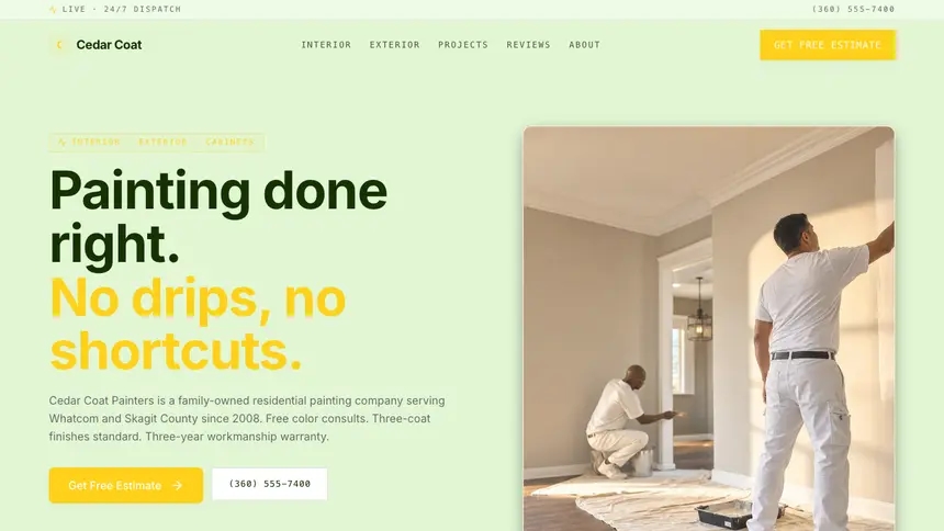 Painting Bright Finance demo website thumbnail