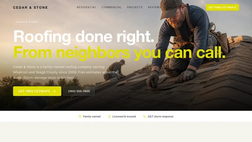 Roofing Soft Editorial demo website thumbnail