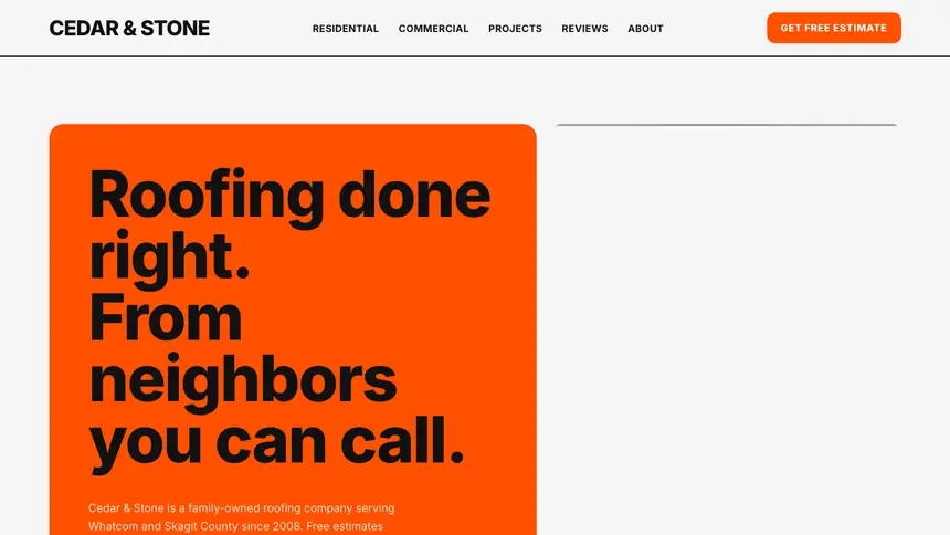 Roofing Bold Motion demo website thumbnail