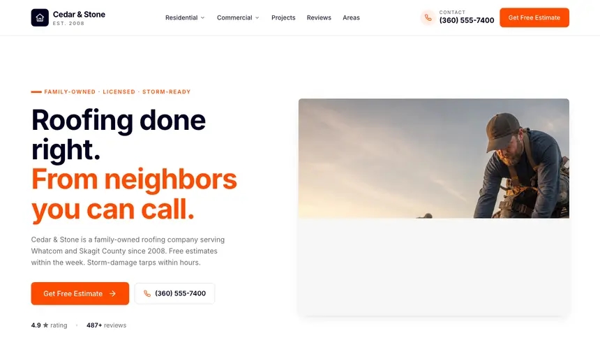 Roofing Collaborative Tech demo website thumbnail