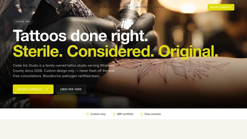 Tattoo Soft Editorial demo website thumbnail