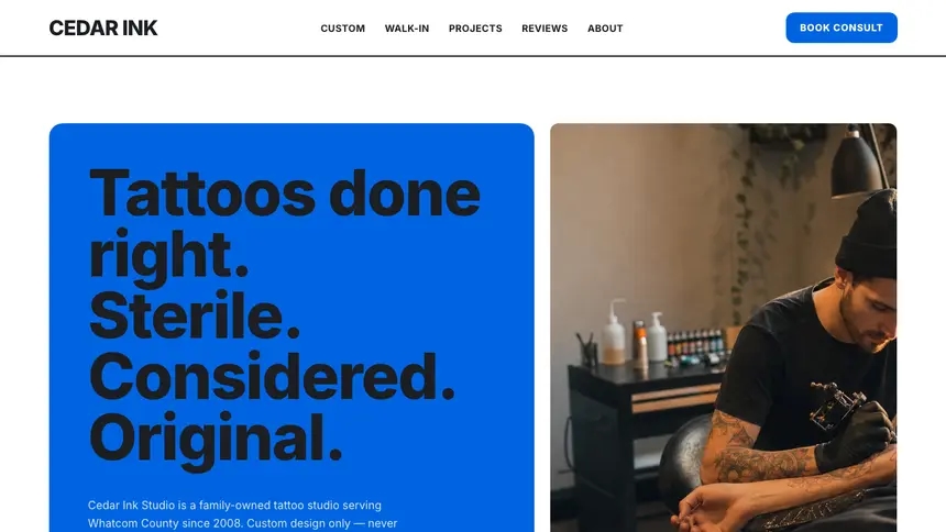Tattoo Open Social demo website thumbnail