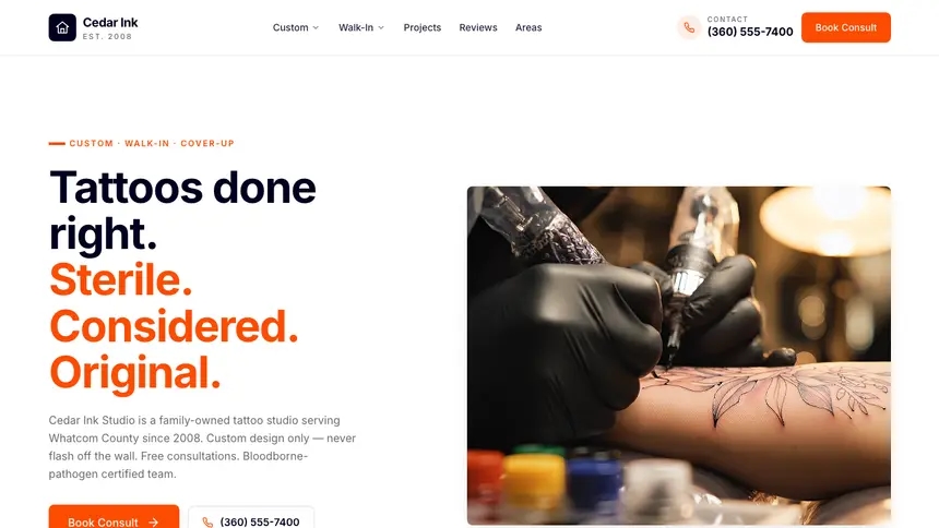 Tattoo Collaborative Tech demo website thumbnail