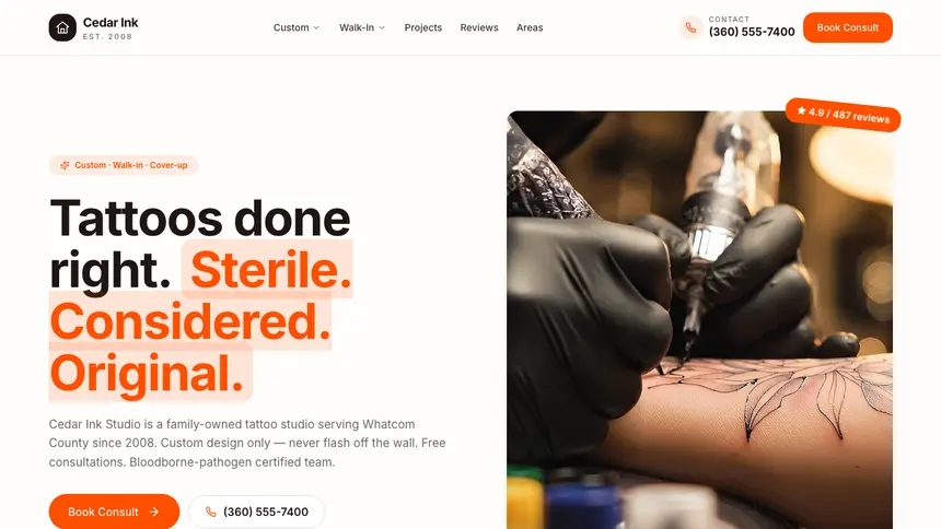 Tattoo Connected Workflow demo website thumbnail