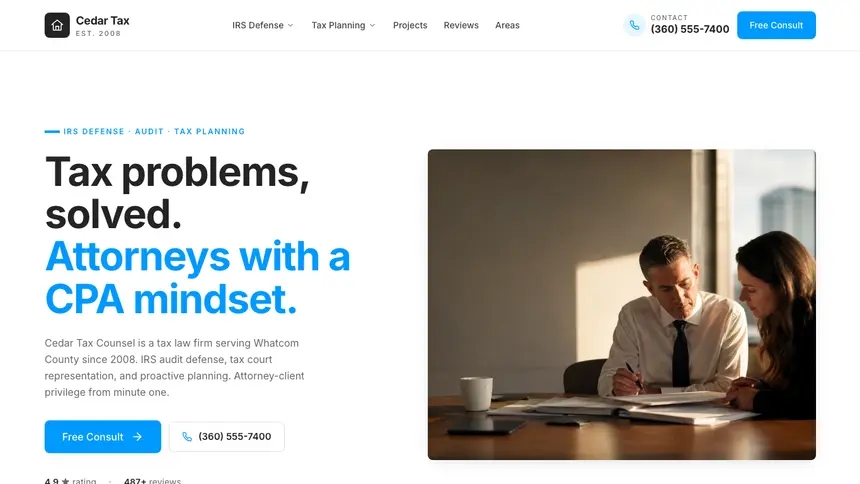 Tax Law Clean Scheduler demo website thumbnail