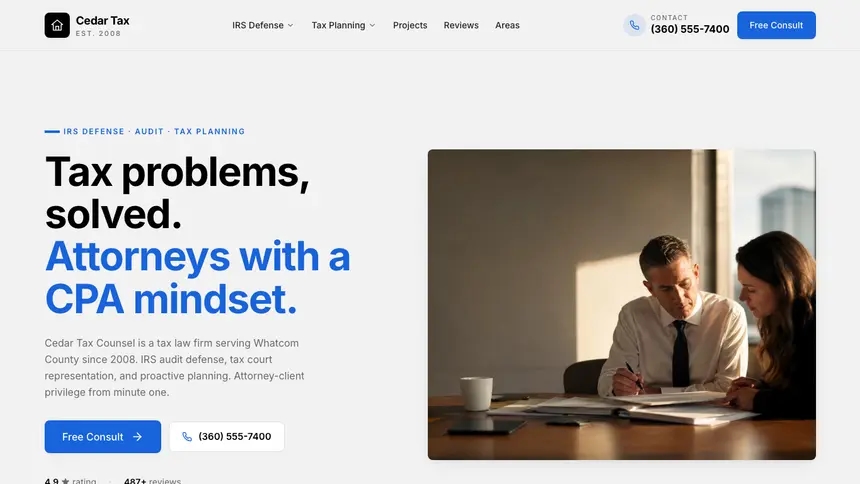 Tax Law Calm Professional demo website thumbnail