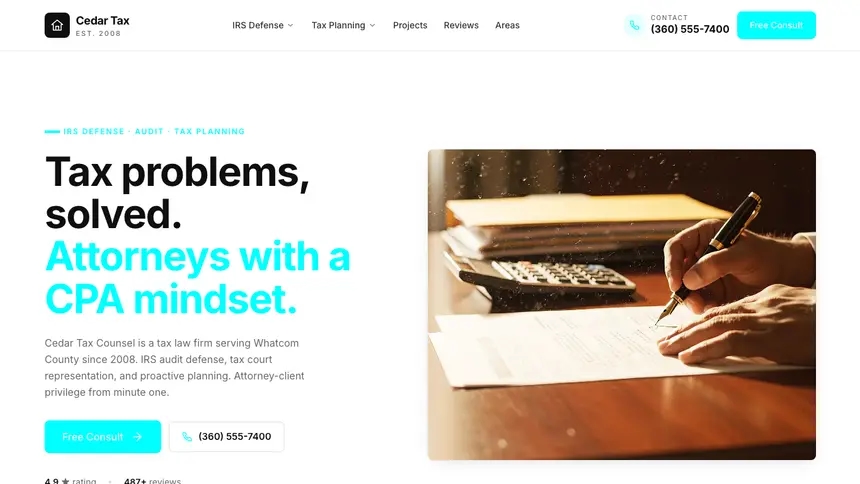 Tax Law Modular Clean demo website thumbnail