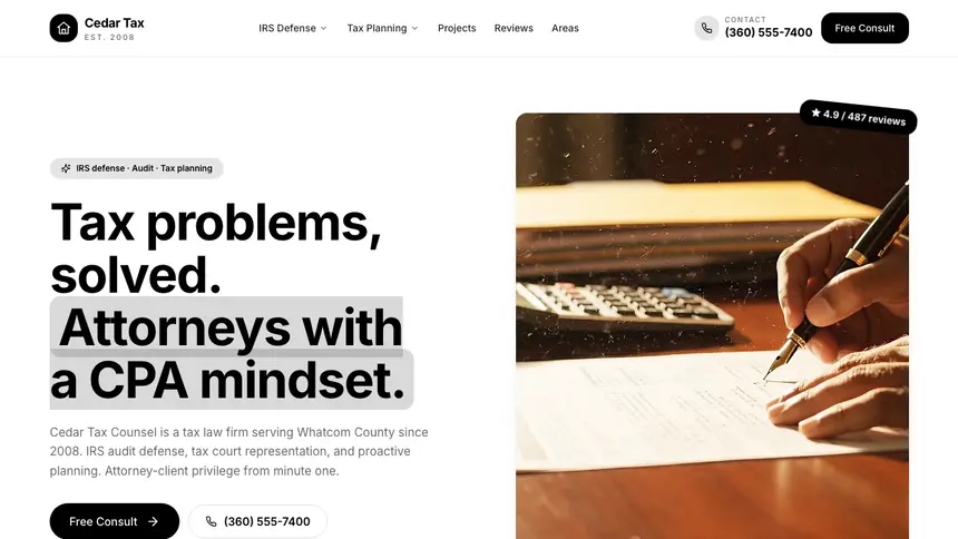 Tax Law Playful Creative demo website thumbnail