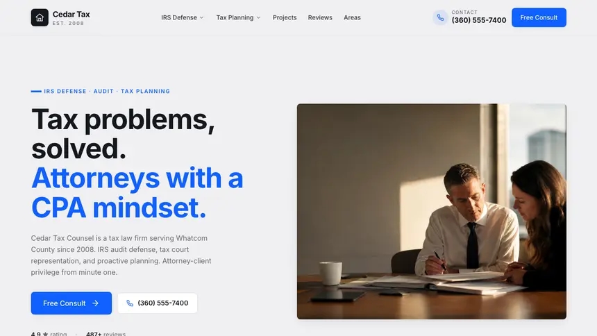 Tax Law Technical Trust demo website thumbnail
