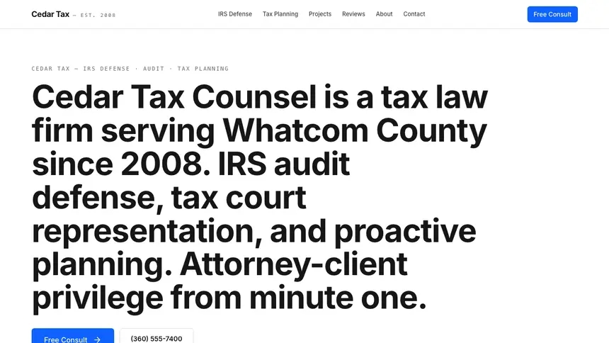 Tax Law Enterprise Classic demo website thumbnail