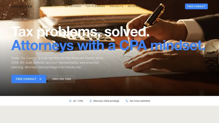 Tax Law Soft Inviting demo website thumbnail