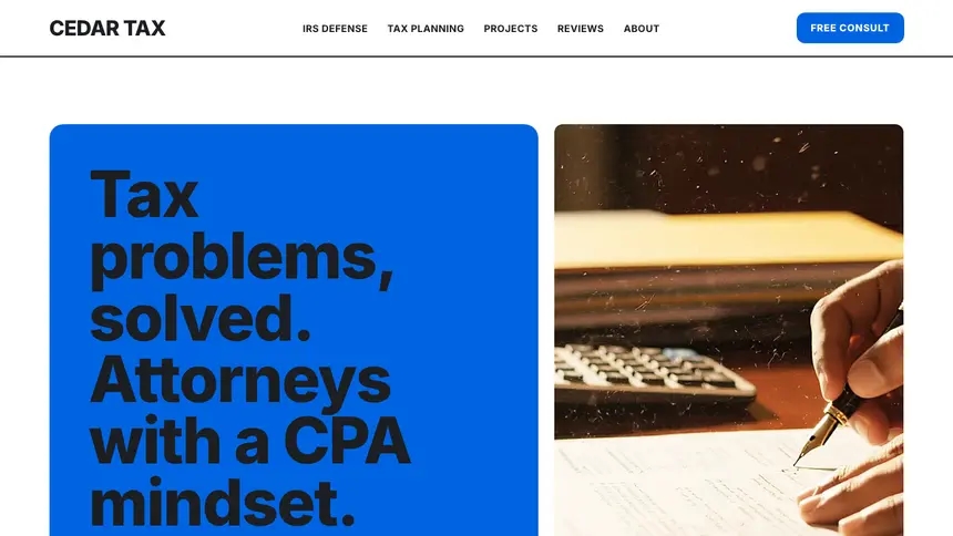 Tax Law Open Social demo website thumbnail