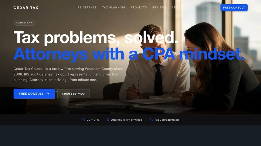Tax Law Compact Modern demo website thumbnail