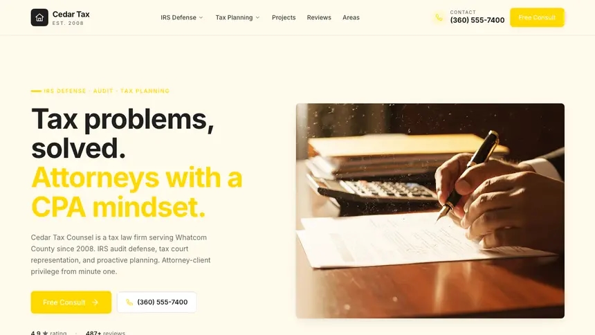 Tax Law Refined Tech demo website thumbnail