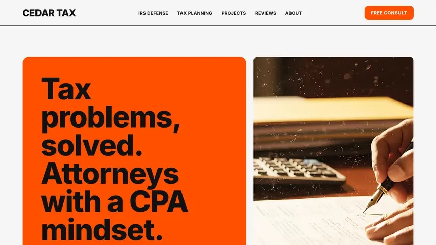 Tax Law Bold Motion demo website thumbnail