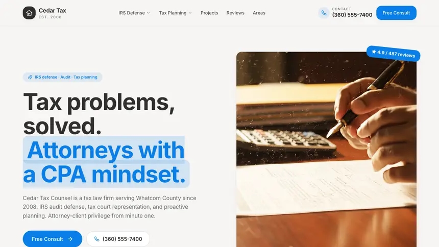 Tax Law Clean Editorial demo website thumbnail