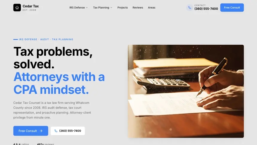 Tax Law Friendly Minimal demo website thumbnail