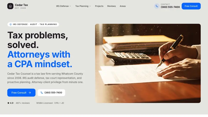 Tax Law Visual Discovery demo website thumbnail