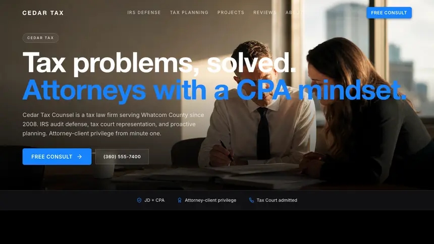Tax Law Dynamic Bold demo website thumbnail
